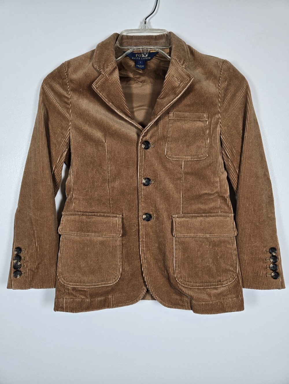 Polo Ralph Lauren Boys Brown Corduroy Blazer Jacket Size 7